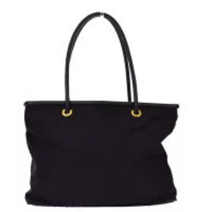 Celine Tote Bag Shoulder Circle Black Leather